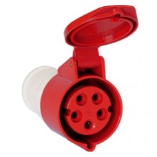 Βιομηχανικό Φις Θηλυκό 16A 5P 400V Κόκκινο IP44